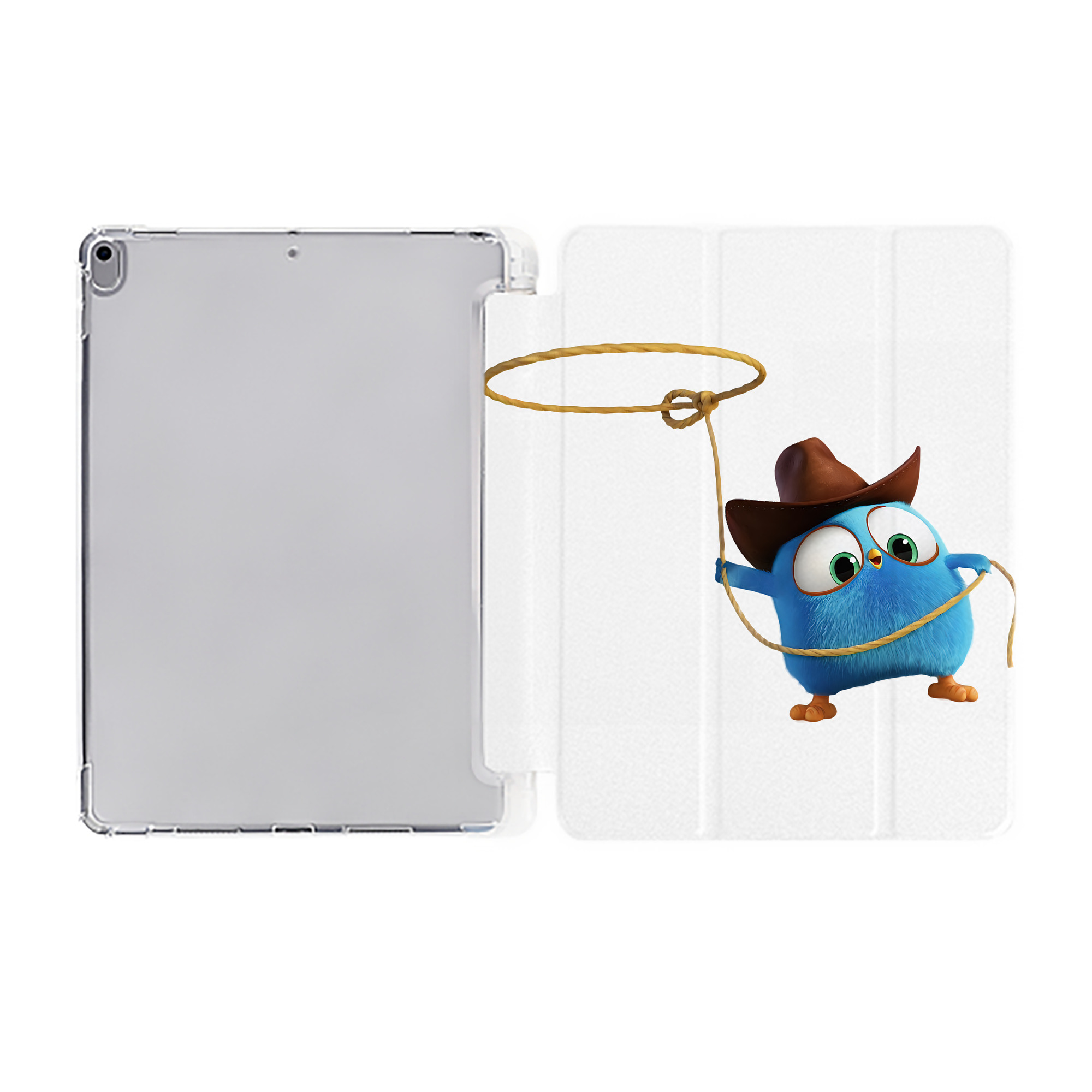 （画像用） Angry Birds アングリーバード IPad ケース ペン収納付き 三つ折りスタンド PUレザー×シリコン 対応機種9.5/10.5/10.9インチ